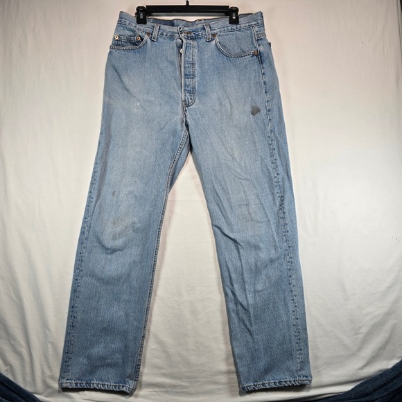 Levi's Other - Vintage Levis 501 Jeans 36x32 Light Wash Button Fly Made in USA 1994 501-0149